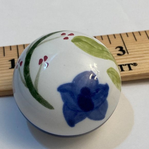Ceramic Drawer Pull Knobs Cabinet Pulls Flower Floral Set of 27 Blue Green Pink - Picture 4 of 12